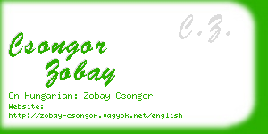 csongor zobay business card